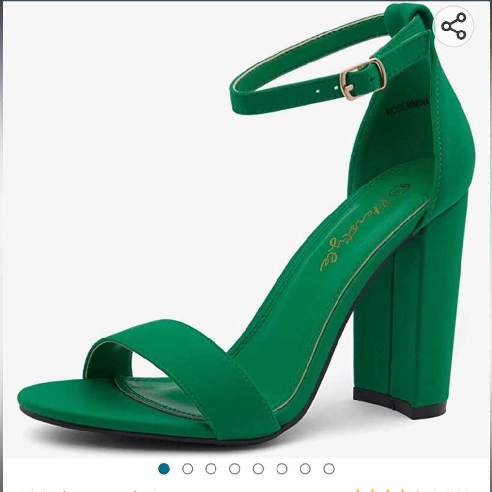 Green heels size 9